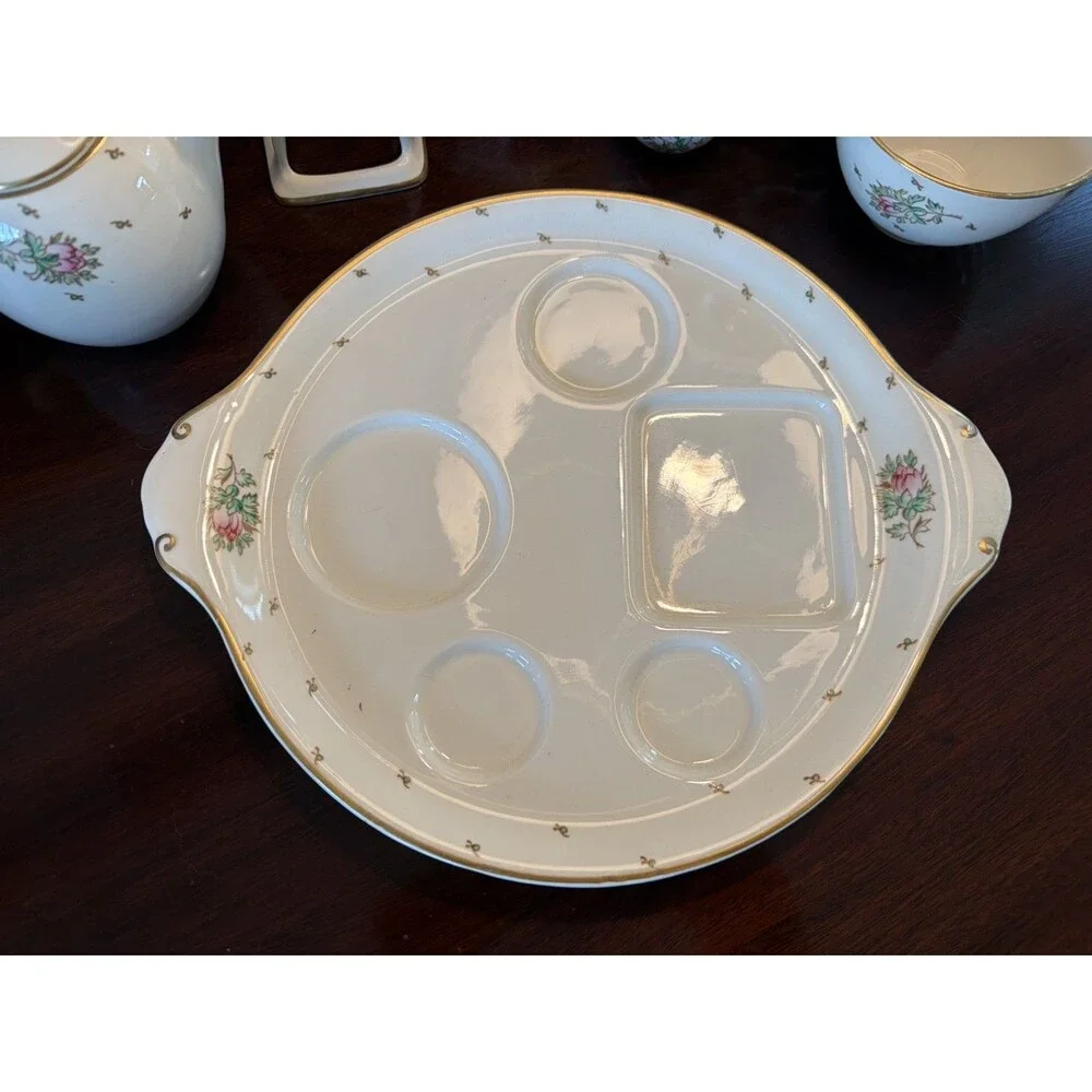 Vintage 1930's Gray's Pottery Breakfast Service Tea Set for One Floral Design